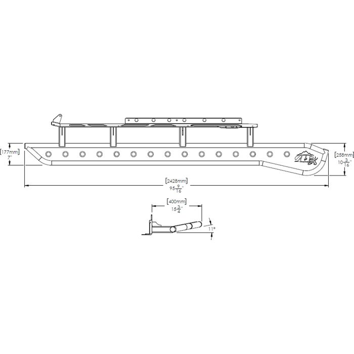 2007-2021 Toyota Tundra CrewMax APEX Rock Sliders