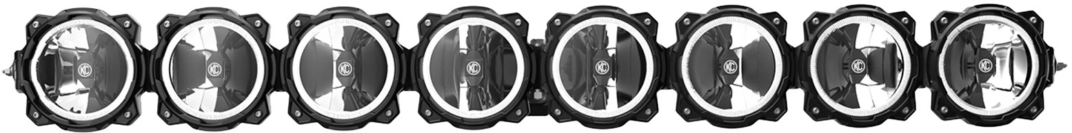 KC HiLites 50-inch Pro6 Gravity 8-Light LED Light Bar System | 160W Combo Beam