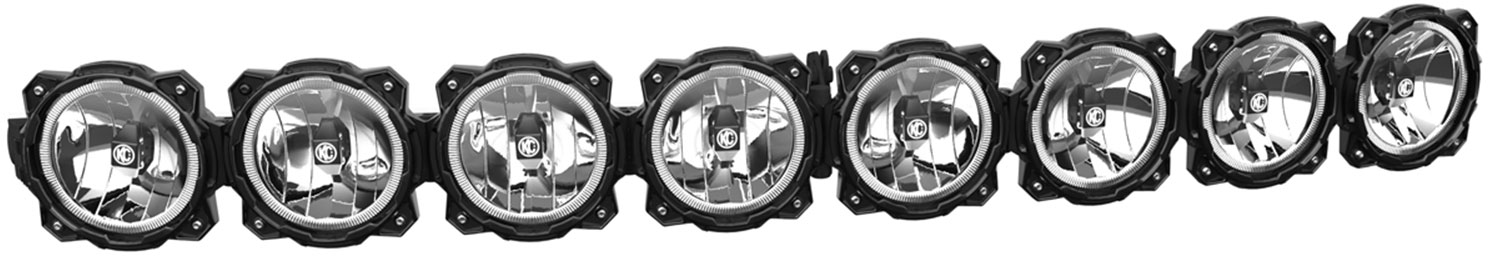 KC HiLites 50-inch Pro6 Gravity 8-Light LED Curved Light Bar System | 160W Combo Beam